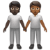 🧑🏿‍🤝‍🧑🏾 people holding hands: dark skin tone, medium-dark skin tone display on Apple